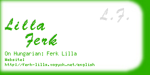 lilla ferk business card